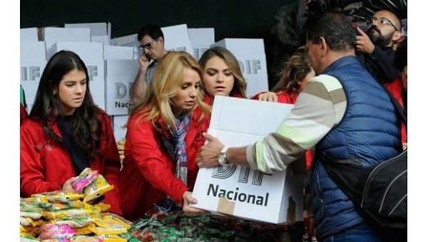  Angélica Rivera pide apoyo para los damnificados del sismo de 8.2 