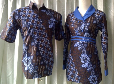 18 Contoh Baju Batik Couple Modis Lengan Panjang Untuk Remaja 