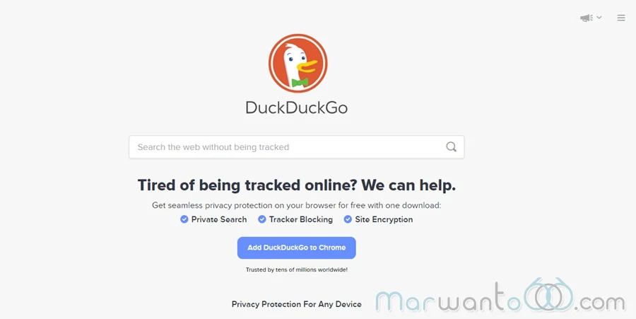 Kumpulan Mesin Pencari (Search engine) di Dunia - dickduckgo search