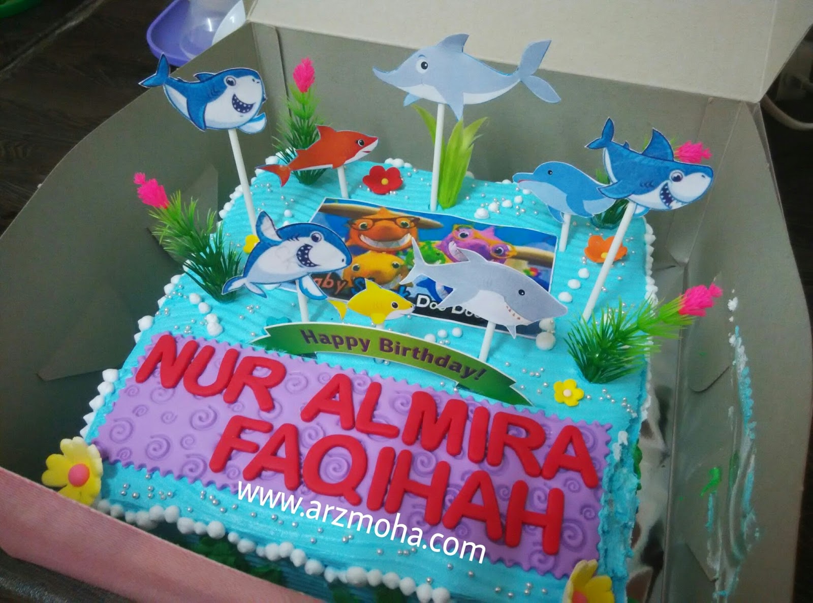 Kek Hari Jadi Tema Baby Shark Doo Doo Doo