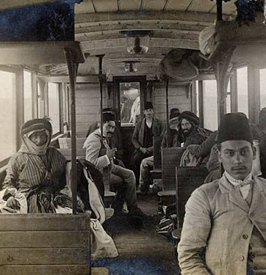 صور من داخل قطار الحجاز الذي كان يصل تركيا بالحجاز مرورا بسوريا وفلسطين الصورة في الفترة بين ١٩٠٠-١٩١٧