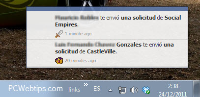 notificaciones facebook en windows 