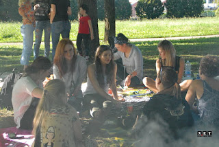 Русские в Италии на шашлыке Русские в Турине на пикнике встречи 