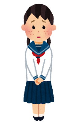 思春期の女子学生のイラスト