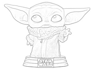 Baby Yoda of The Mandalorian plush toys coloring.filminspector.com