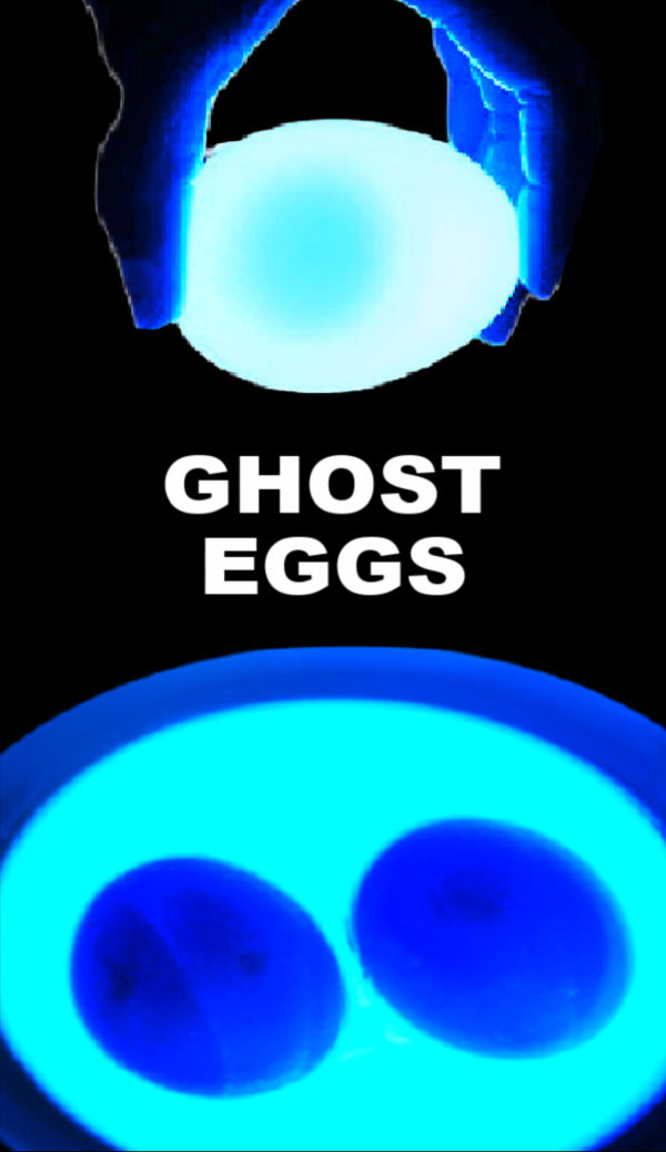 Wow kids with science and make ghost eggs! #ghosteggs #ghostactivities #halloweenactivitiesforkids #glowinthedark #scienceexperimentskids #growingajeweledrose