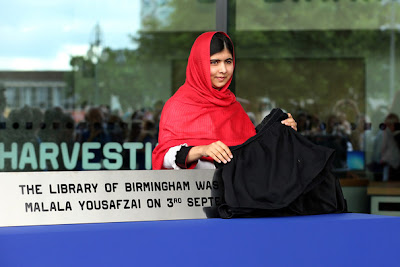 Malala in Birmingham library