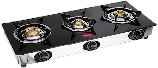 Pigeon by Stovekraft Favourite 3 Burner Line Cook Top Stove, Black - FLIP1DEALS