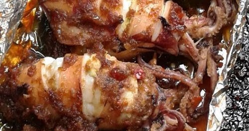 Resepi Sotong Sumbat Bakar!!  Resepi Tutorial Terbaek