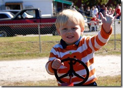 Troy waving