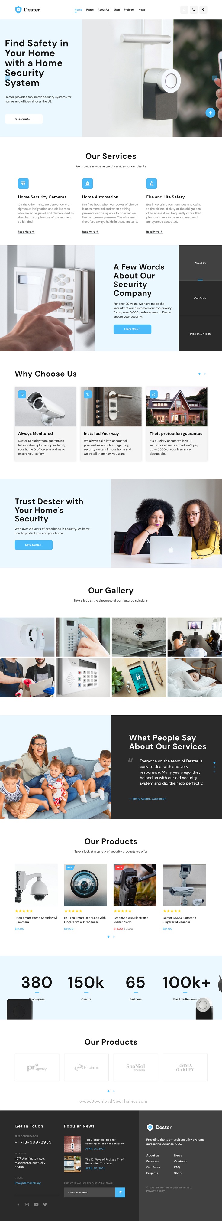 Security System Bootstrap Template