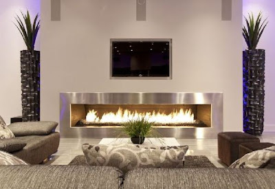 2013 classy living room interior with fireplace