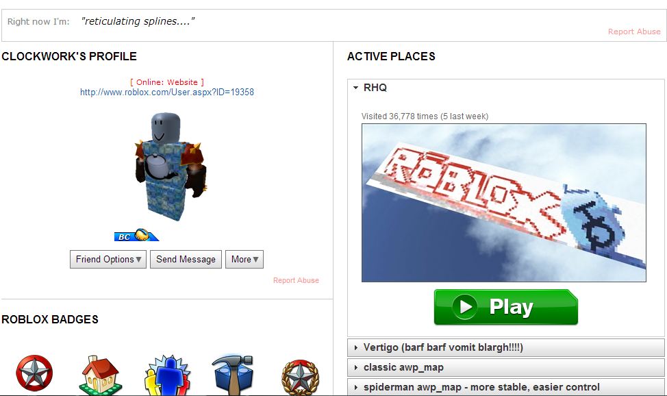 Ro Reviews January 2013 - clockwork had a website back in 2008 for roblox wallpapers and for