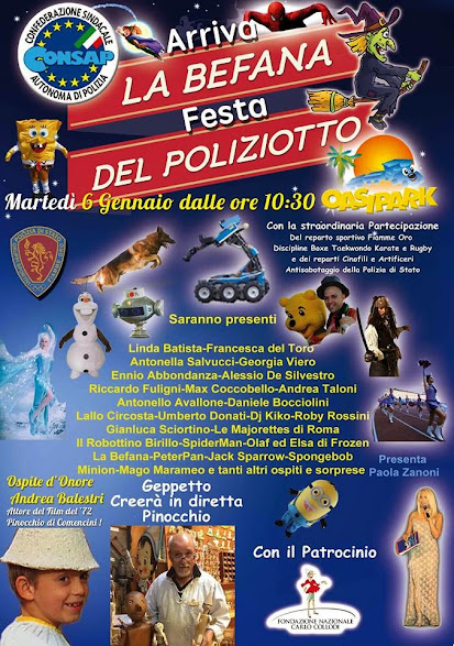 Befana del Poliziotto - 3^ edizione - 6 gennaio 2015 CONSAP Roma