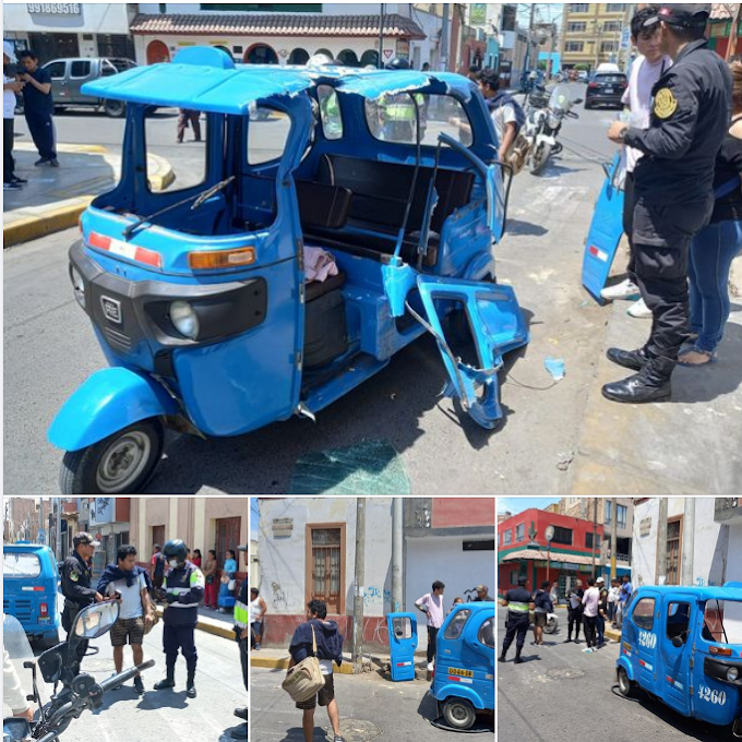   HUACHO SE REGISTRÓ CHOQUE ENTRE UNA MOTO LINEA Y UNA MOTOTAXI