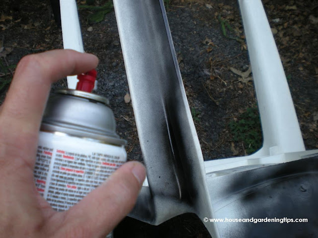 When repainting your plastic patio furniture, make sure to select a paint that will adhere to plastic.