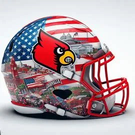 Louisville Cardinals Patriotic Concept Helmet