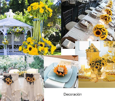 decoraciones para bodas. Girasoles para tu oda