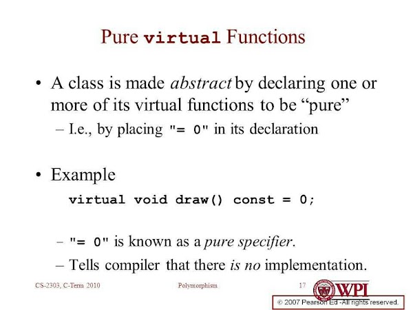 Pure Virtual Function