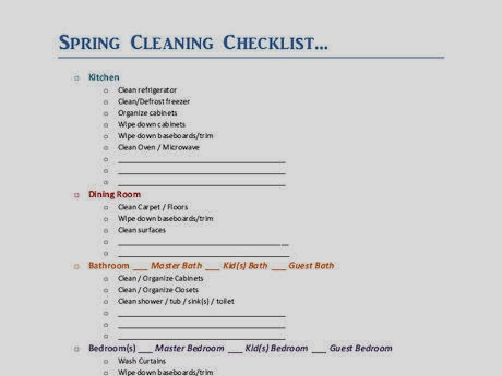 Spring Cleaning Checklist... and free printable(s)