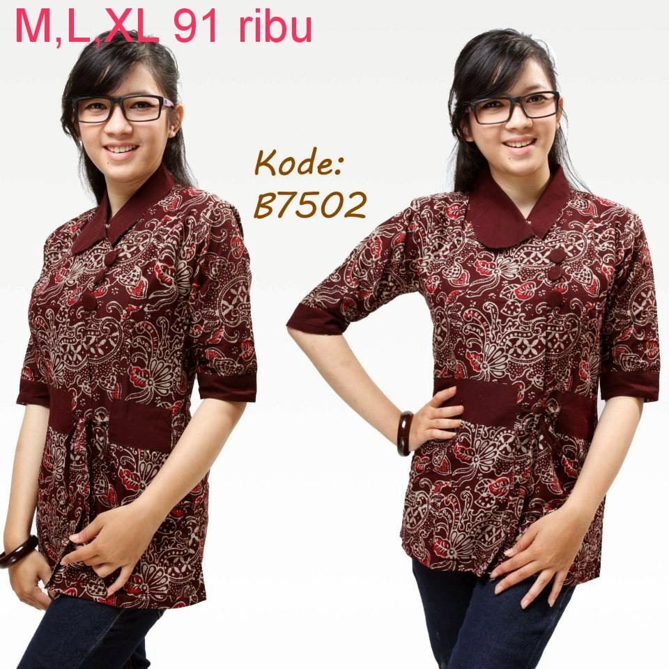  Model  Baju  Batik Untuk Kerja Kantor  Model  Baju  Batik