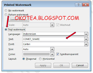 cara membuat watermark di Ms word 2016