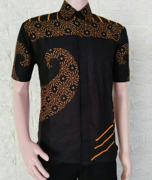  BusanaMuslim Model model Baju Batik Pria Lengan Pendek 