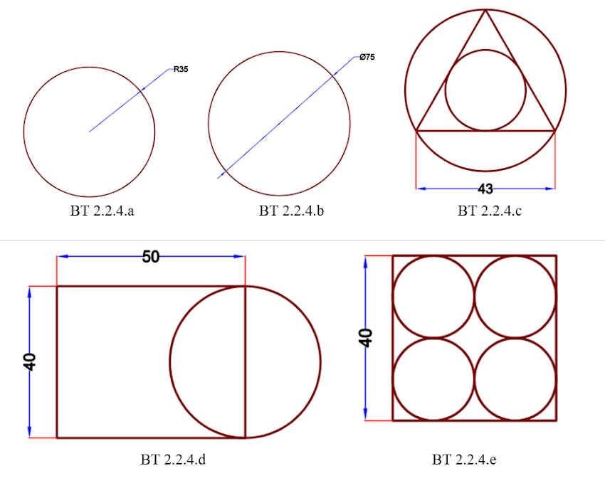 BÀI 4: VẼ ĐƯỜNG TRÒN – CIRCLE TRONG AUTOCAD