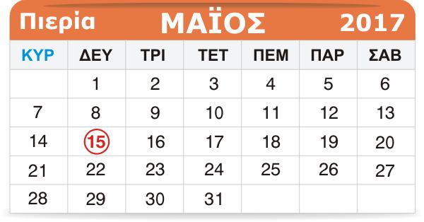 Γιορτάζουν σήμερα 15 Μαΐου