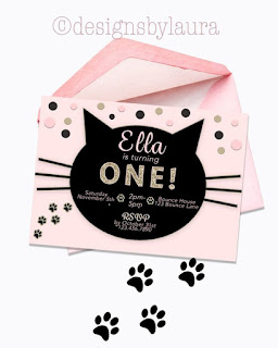 printable cat invitation