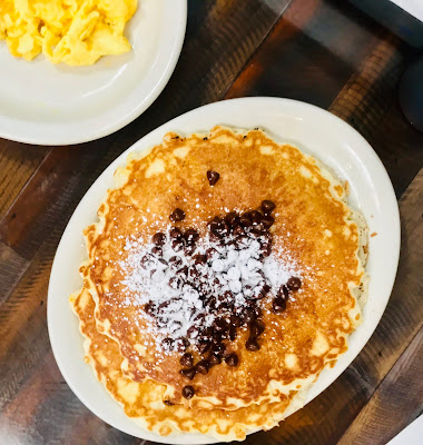 Small Chocolate Chip Pancake at The Donut Hole, Inlet Beach, Florida