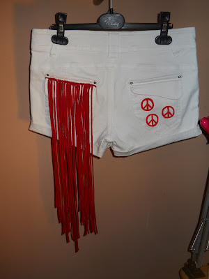 shorts with fringe DIY 