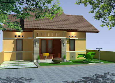 Desain Taman Modern on Blognya Wong Sipil Karo Arsitek  Desain Eksterior Rumah Tropis Modern