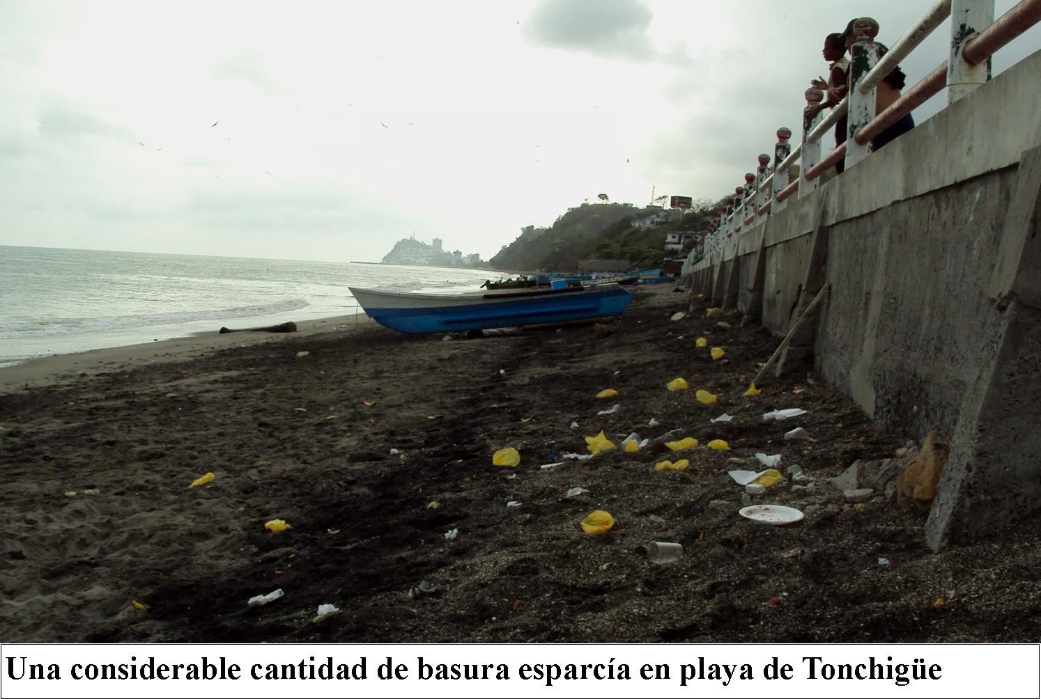 Tonchigüe al día: Desperdicios en playa de Tonchigüe 