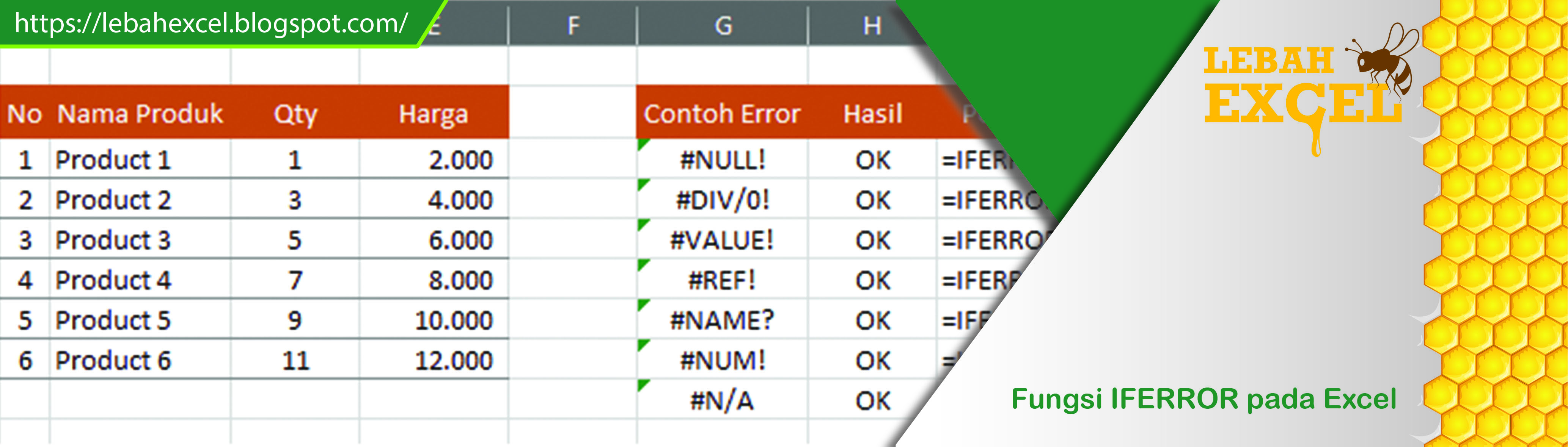 Rumus IFERROR di Excel