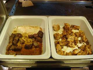 Left: Beef Right: Teriyaki Chicken