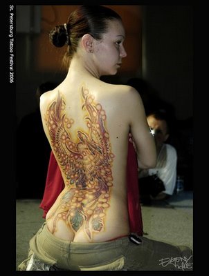 Sexy Women Phoenix Tattoos for Girls