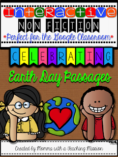 https://www.teacherspayteachers.com/Product/Interactive-Earth-Day-Passages-for-the-Google-Drive-Classroom-2477357