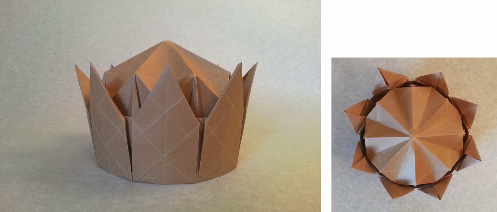 dellukelling Origami Crown made from one sheet of paper