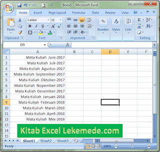 Cara Membuat Urutan Bulan disertai Keterangan menggunakan microsoft excel