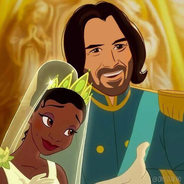 Artist Reimagines Keanu Reeves As Every Charming Disney Prince