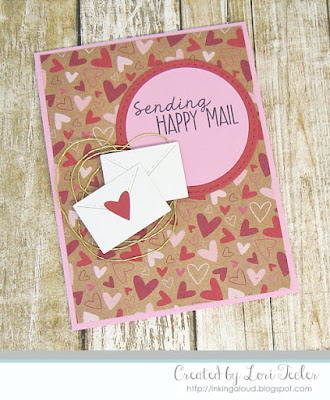 Sending Happy Mail card-designed by Lori Tecler/Inking Aloud-stamps and dies from Lil' Inker Designs