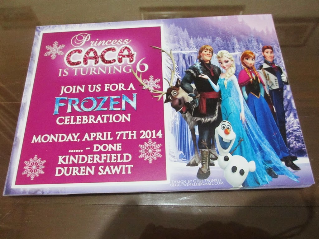 Gege Twinkle: UNDANGAN ULTAH FROZEN