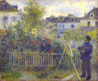 Claude Monet Painting in His Garden at Argenteuil, 1883