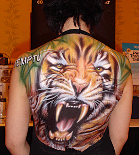 tiger tattoo on back full body