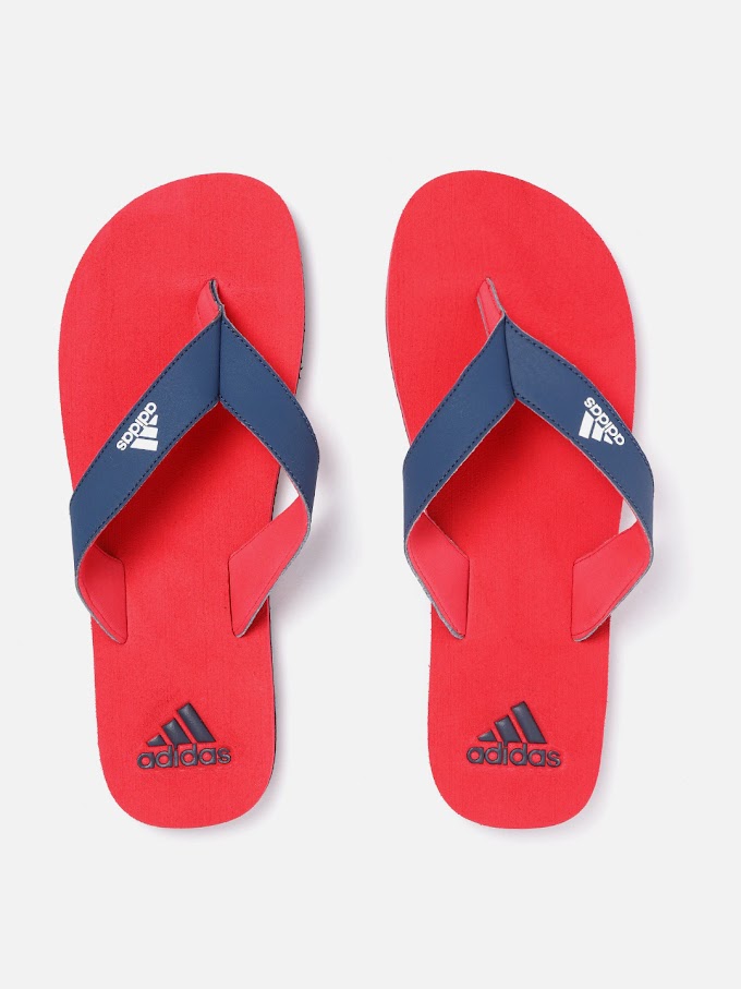 ADIDAS - Men Navy Blue & Red EEZAY Max Out II Ms Solid Thong Flip-Flops - On Myntra