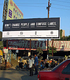 funny hoarding on road