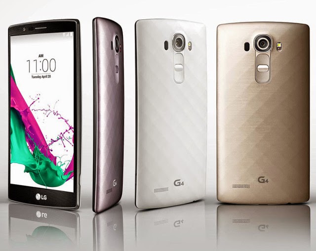 LG G4 cu carcasa de piele