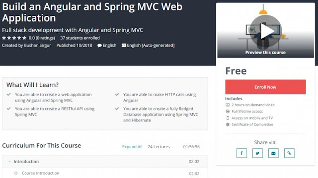 [100% Free] Build an Angular and Spring MVC Web Application
