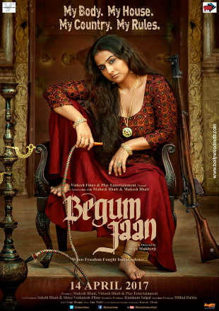 Poster of Begum Jaan 2017 Full Hindi Movie Download Hd 300Mb